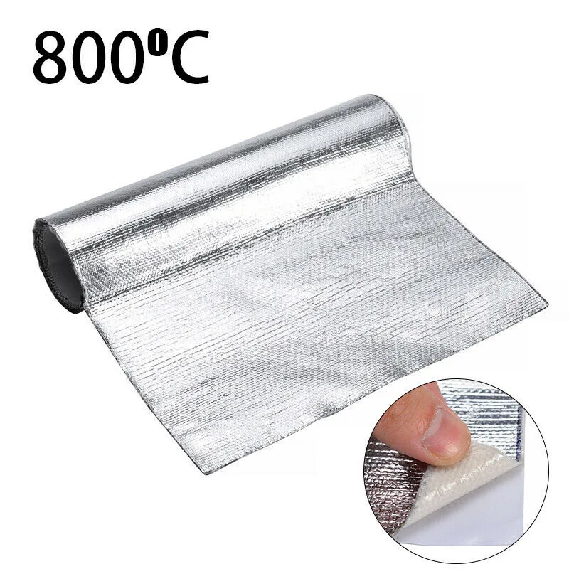 

25*50cm Car Truck Heat Shield Insulation Hood Sound Deadener Protective Film Mat Up To 700°C- 800 °C Car Accessories