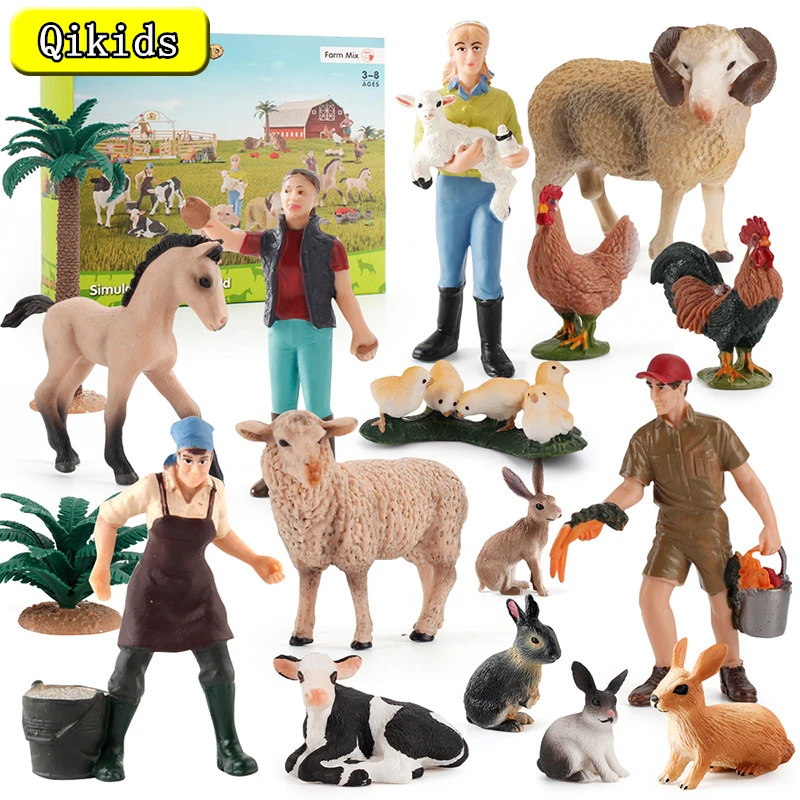 Farm Animal Poultry Model Action Figures Farmer Cow Hen Rabbit Horse Animals Set Figurine Miniature PVC Cute Educational Kid Toy
Farm Animal Poultry Model Action Figures Farmer Cow Hen Rabbit Horse Animals Set Figurine Miniature PVC Cute Educational Kid Toy