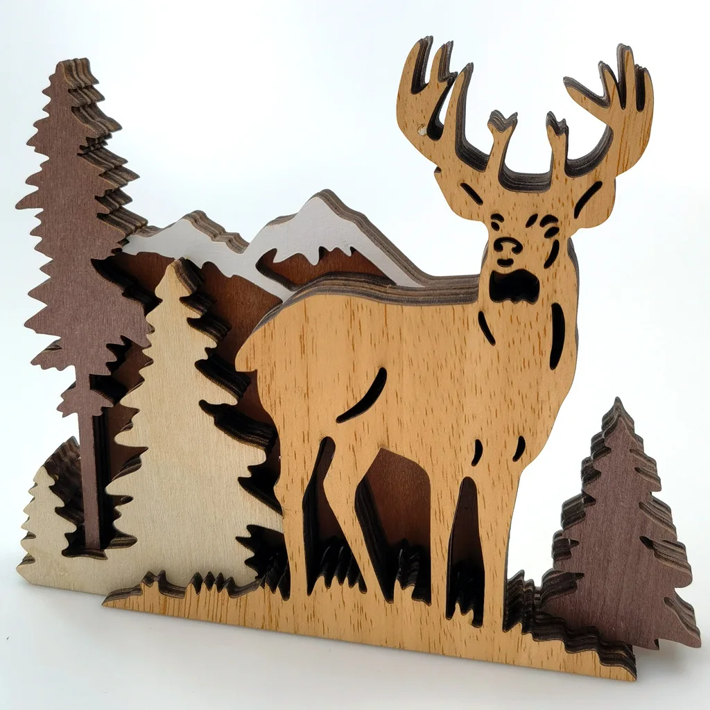 Wooden Christmas Carving Elk Craft Elk Table Ornaments Xmas Decoration Happy 2024 New Year Merry Christmas Deer Pendants
Wooden Christmas Carving Elk Craft Elk Table Ornaments Xmas Decoration Happy 2024 New Year Merry Christmas Deer Pendants