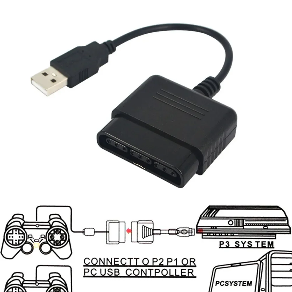 

2022New UniversalPC USB PS2 To PS3 Game Controller Adaptor Converter For PlayStation 2 3 Adapter Cable USB PS3 Gamepad Converter