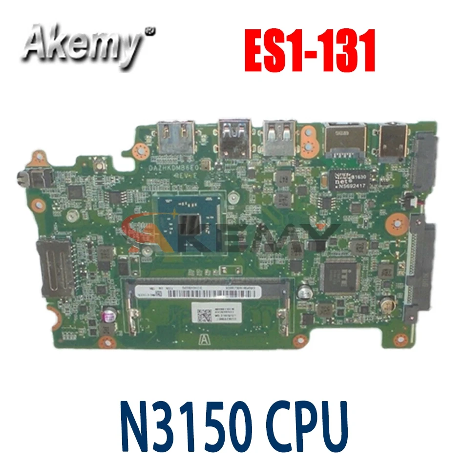 Материнская плата DAZHKDMB6E0 для Acer aspire ES1-131, материнская плата для ноутбука B116-M NBMYK11004 100%, тест ОК с процессором N3150 = 4 ядра
Материнская плата DAZHKDMB6E0 для Acer aspire ES1-131, материнская плата для ноутбука B116-M NBMYK11004 100%, тест ОК с процессором N3150 = 4 ядра