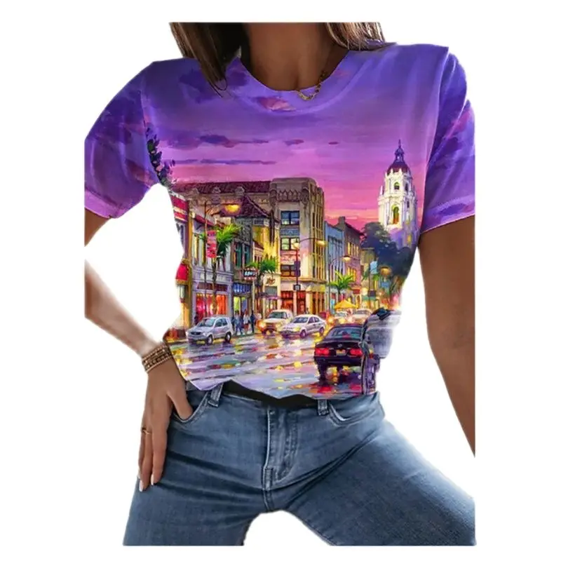 Summer women's 3D print T-shirt super large abstract painting print T-shirt fashion casual loose comfortable short-sleeved shirt
Summer women's 3D print T-shirt super large abstract painting print T-shirt fashion casual loose comfortable short-sleeved shirt