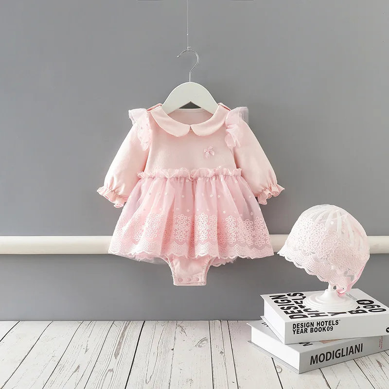 Autumn New Baby Onesie Princess Pink Bow Baby Long-sleeved Children's Doll Collar Lace Skirt Romper Baby Girls Clothes
Autumn New Baby Onesie Princess Pink Bow Baby Long-sleeved Children's Doll Collar Lace Skirt Romper Baby Girls Clothes