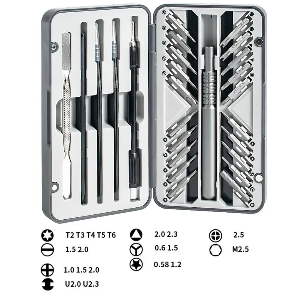 26 In 1 Magnetic Screwdriver Bit Set Precision Slotted/Cross/Torx/Hex Double Head Screwdrivers Phone Repair Tool
26 In 1 Magnetic Screwdriver Bit Set Precision Slotted/Cross/Torx/Hex Double Head Screwdrivers Phone Repair Tool