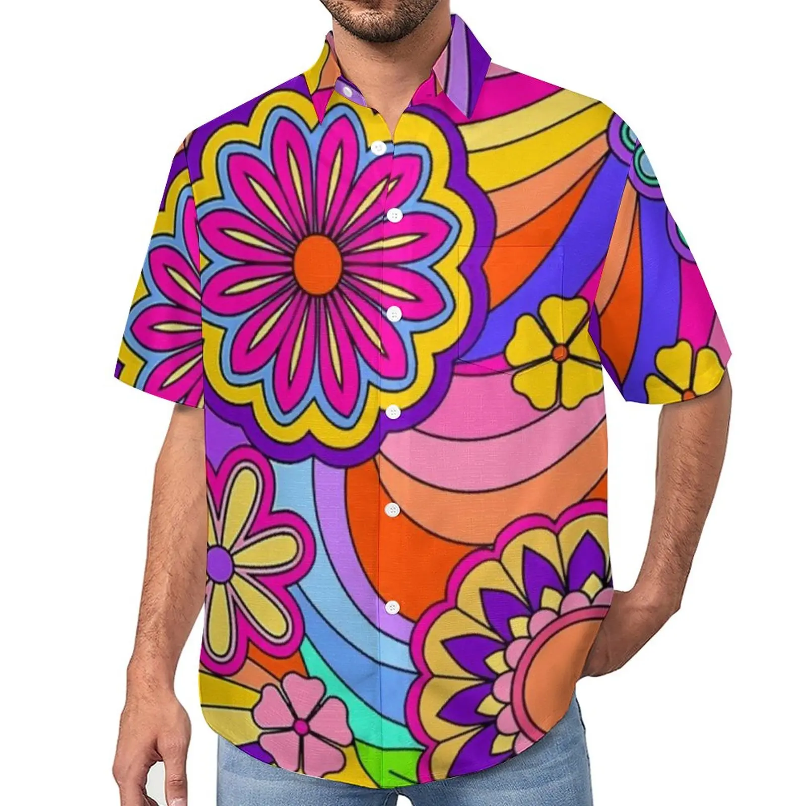 Flower Power Inspired Blouses Male Groovy Hippy Retro Casual Shirts Hawaii Short Sleeves Design Y2K Oversize Vacation Shirt Gift
Flower Power Inspired Blouses Male Groovy Hippy Retro Casual Shirts Hawaii Short Sleeves Design Y2K Oversize Vacation Shirt Gift