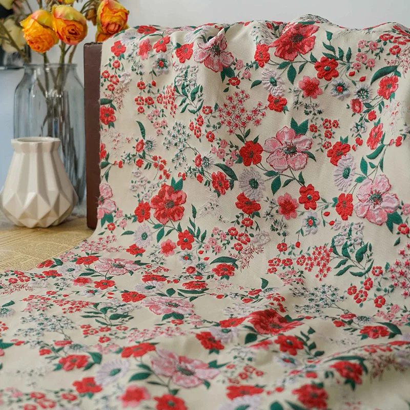 Bright Flower Embossed Yarn Dyed Jacquard Fabric Spring Autumn Women's French Style Elegant Dress Diy Sewing Fabric 50cmx140cm
Bright Flower Embossed Yarn Dyed Jacquard Fabric Spring Autumn Women's French Style Elegant Dress Diy Sewing Fabric 50cmx140cm