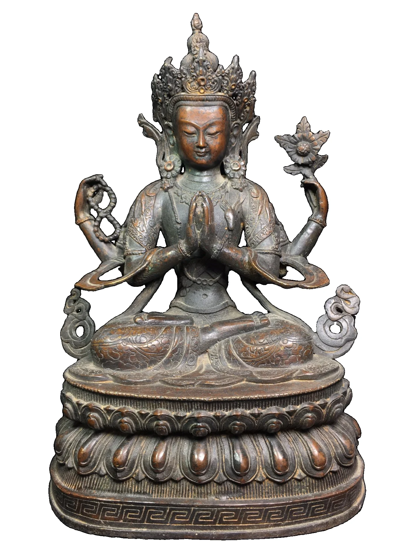 LAOJUNLU Tibetan Buddhist Bronze Four-Armed Tulku Buddha Style 322 Chinese Traditional Style Antiques Fine Art Gifts Crafts
LAOJUNLU Tibetan Buddhist Bronze Four-Armed Tulku Buddha Style 322 Chinese Traditional Style Antiques Fine Art Gifts Crafts