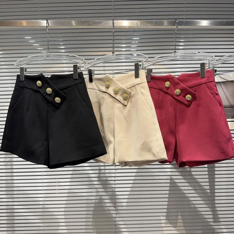 BORVEMAYS Casual Shorts Diamonds Metal Button High Waist Solid Color 2023 Autumn New Trend All-match Pants Women WZ3881
BORVEMAYS Casual Shorts Diamonds Metal Button High Waist Solid Color 2023 Autumn New Trend All-match Pants Women WZ3881