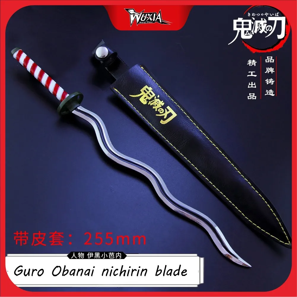 

Demon Slayer Sword guro Obanai Nichirin Blade Alloy katana Sword Japanese Anime Weapon Model Gift Toys for Kids Christmas Gifts