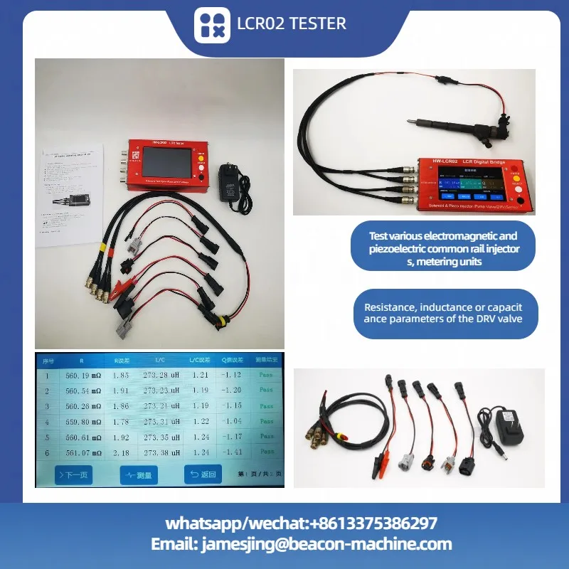 

Auto Lcr02 Common Rail Diesel Fuel Electromagnetic Injectors Test Eui/Eup Zme Drv Valves Injector Lcr Tester