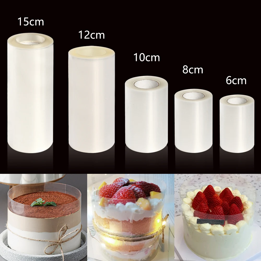 

10m Mousse Cake Rim Hard Transparent Cake Surround Film Cake Sheets Surrounding Edge DIY Cake Collar Kitchen Baking Tools