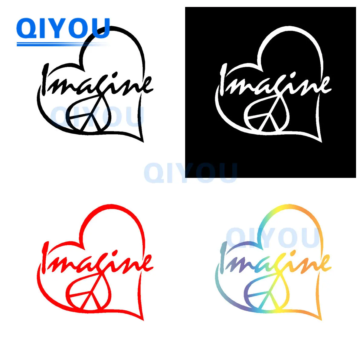 Personalized Body Decoration IMAGINE PEACE LOVE HEART Car Stickers for Die-cut PVC Decal for Car Body Windshiel Trolley Cases
Personalized Body Decoration IMAGINE PEACE LOVE HEART Car Stickers for Die-cut PVC Decal for Car Body Windshiel Trolley Cases