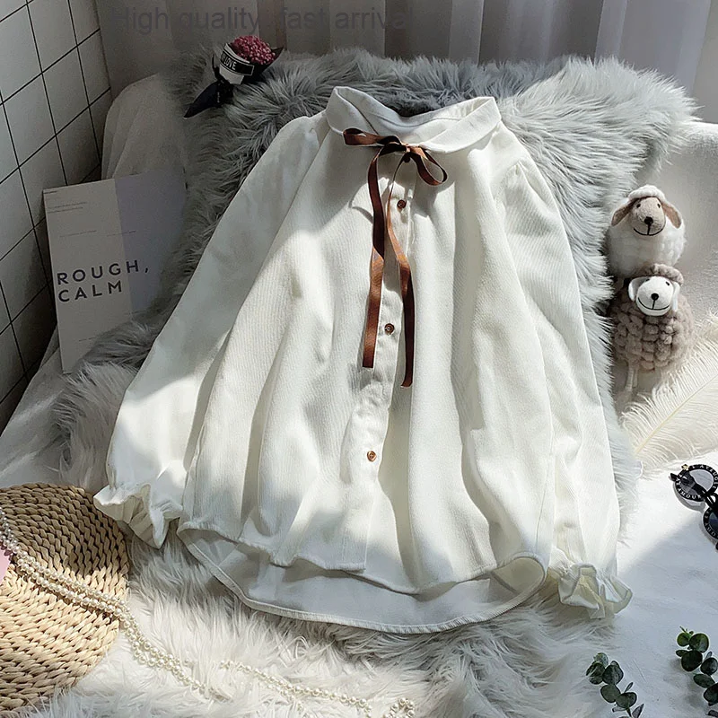 Shirt Women's White Autumn Clothing New Corduroy Bottoming Shirt Long Sleeve Design Sense Niche Autumn Shirt
Shirt Women's White Autumn Clothing New Corduroy Bottoming Shirt Long Sleeve Design Sense Niche Autumn Shirt