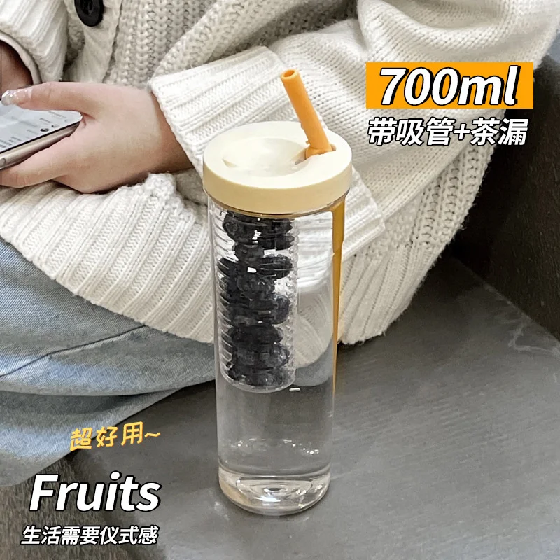Summer Water Cup Fruit Cup Filtered Tea Flower Tea Cup Creative Cup Cover Anti Slip Large Capacity 700ml Straw Water Cup
Summer Water Cup Fruit Cup Filtered Tea Flower Tea Cup Creative Cup Cover Anti Slip Large Capacity 700ml Straw Water Cup