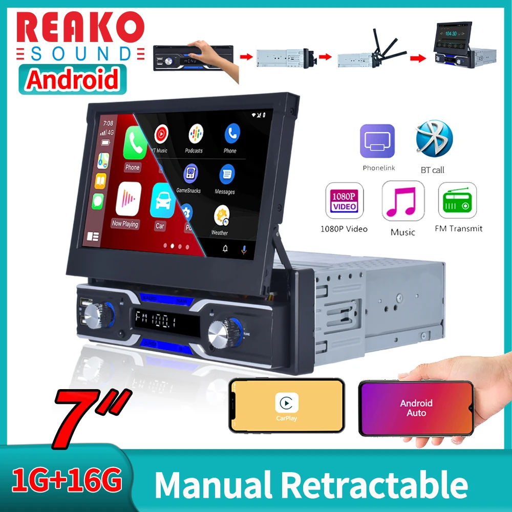 Android 11 Car Radio Autoradio 1 Din 7'' Touch Screen Car Multimedia Player GPS Navigation Wifi Auto MP5 BT USB FM RDS Rear View
Android 11 Car Radio Autoradio 1 Din 7'' Touch Screen Car Multimedia Player GPS Navigation Wifi Auto MP5 BT USB FM RDS Rear View