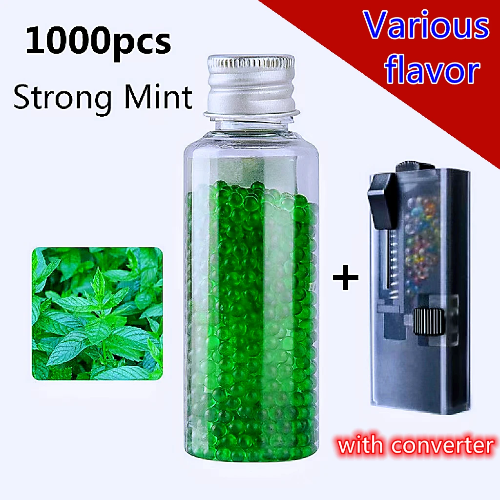 1000/2000 Mixed Fruit Cigarette Filter Capsule with Pusher Box&Tobacco Converter Mint Flavor Bursting Beads Smoking Accessories
1000/2000 Mixed Fruit Cigarette Filter Capsule with Pusher Box&Tobacco Converter Mint Flavor Bursting Beads Smoking Accessories