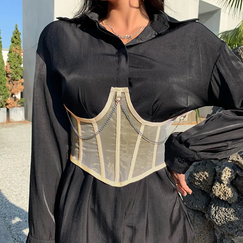 Sexy Corset Underbust Women Gothic Corset Top Curve Shaper Strap Slimming Waist Belt Chain Lace Corsets Bustiers Sexy Punk
Sexy Corset Underbust Women Gothic Corset Top Curve Shaper Strap Slimming Waist Belt Chain Lace Corsets Bustiers Sexy Punk
