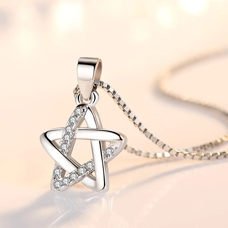 925 Stamp Silver Female Zircon Star Pendants And Necklaces For Women Wedding Party Vintage Jewelry Gifts Free Shipping
925 Stamp Silver Female Zircon Star Pendants And Necklaces For Women Wedding Party Vintage Jewelry Gifts Free Shipping