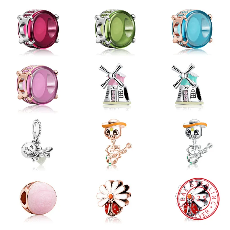 Silver Pendant 925 Sterling Silver Ladybug Daisy Pendant Suitable for Original Pan Brand Bracelet DIY Jewelry Making
Silver Pendant 925 Sterling Silver Ladybug Daisy Pendant Suitable for Original Pan Brand Bracelet DIY Jewelry Making
