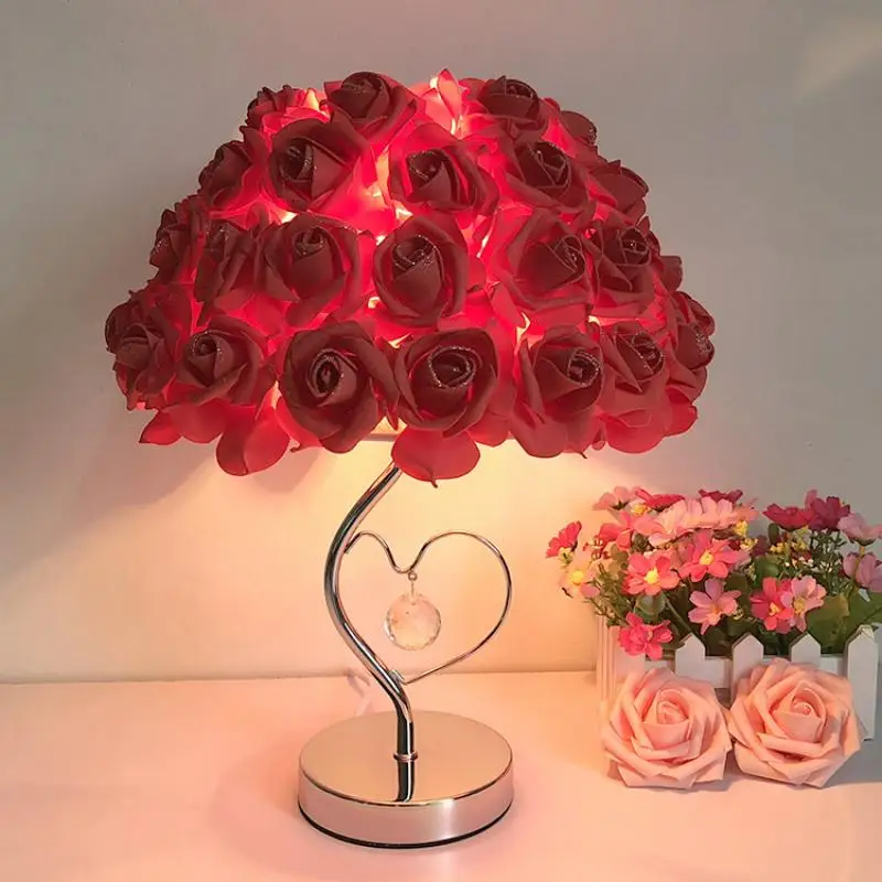 Modern European Wedding Table Lamp Rose Flower LED Night Light Desk Rose Flower Decoration Home Bedroom Party Decor Sleep Light
Modern European Wedding Table Lamp Rose Flower LED Night Light Desk Rose Flower Decoration Home Bedroom Party Decor Sleep Light