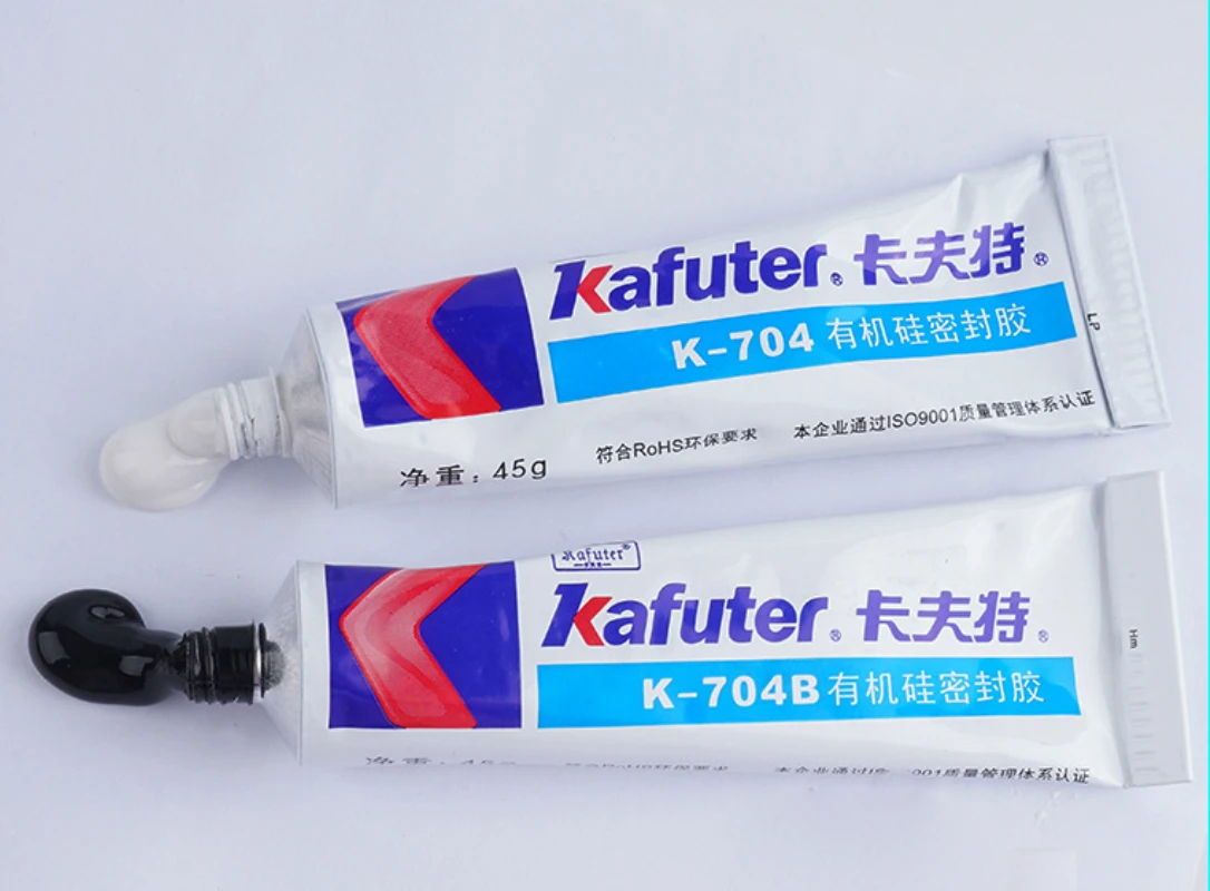 704 Silicone Rubber K-704 White/Black Fixed Silicone Rubber Sealant Assembly RTV Silicone CPU Cooling Glue Electronic Silicone
704 Silicone Rubber K-704 White/Black Fixed Silicone Rubber Sealant Assembly RTV Silicone CPU Cooling Glue Electronic Silicone