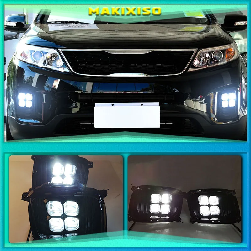 Дневные ходовые огни для KIA Sorento 2013 2014, 2 шт., водонепроницаемые противотуманные фары
Дневные ходовые огни для KIA Sorento 2013 2014, 2 шт., водонепроницаемые противотуманные фары