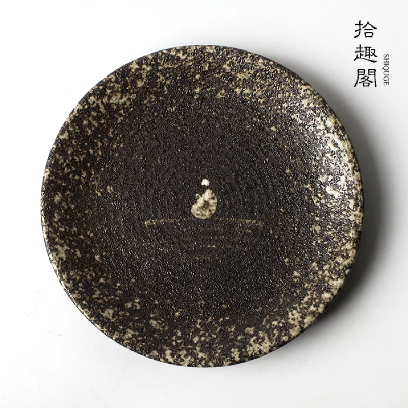 

Павильон для пикапа ручной работы Грубая керамика поднос креативный дзен керамический коврик бамбуковый поднос для чая в японском стиле по...