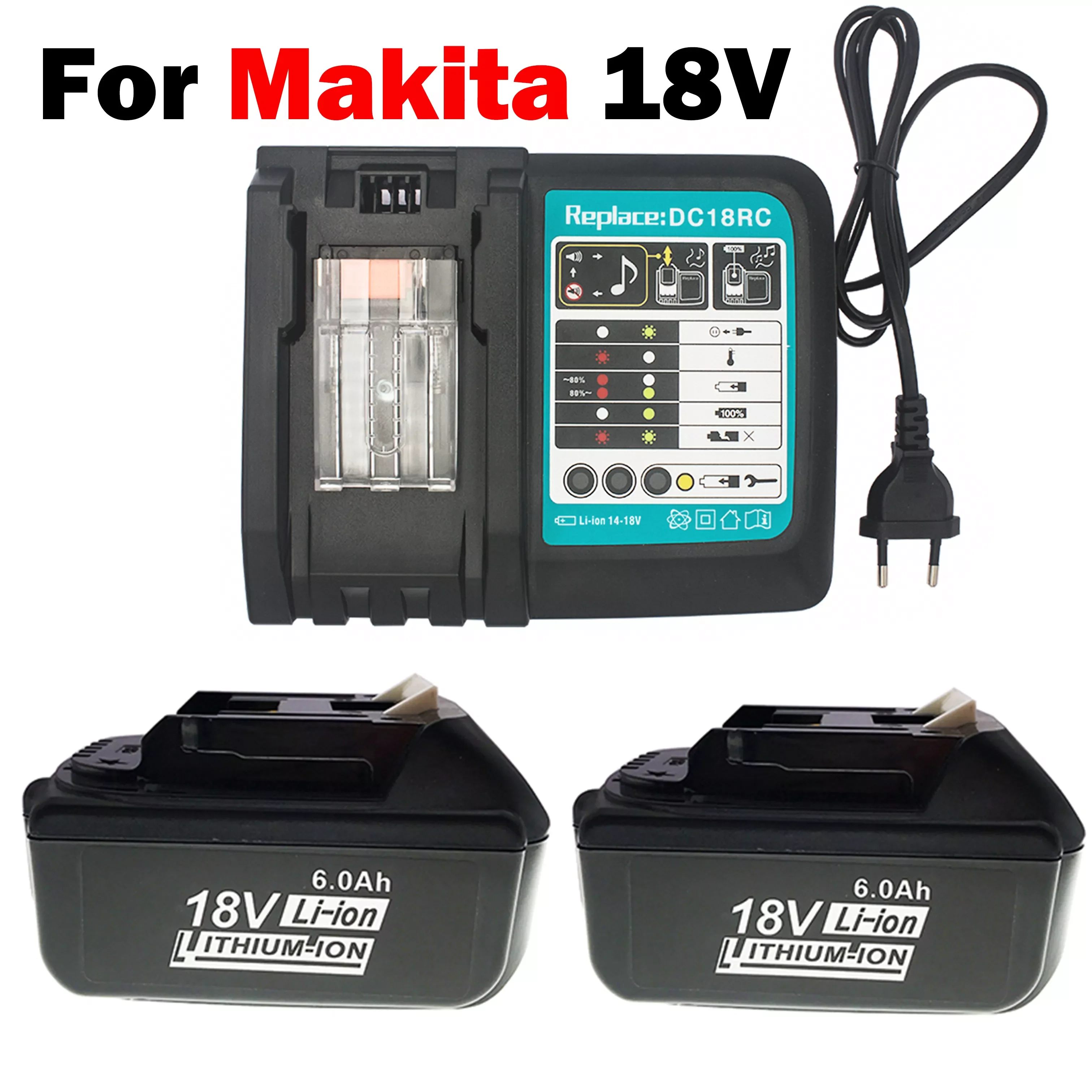 NEW2023 Latest Upgraded BL1860 Rechargeable Battery 18 V 6000mAh Lithium ion for Makita 18v Battery BL1840 BL1850 BL1830 BL1860B
NEW2023 Latest Upgraded BL1860 Rechargeable Battery 18 V 6000mAh Lithium ion for Makita 18v Battery BL1840 BL1850 BL1830 BL1860B