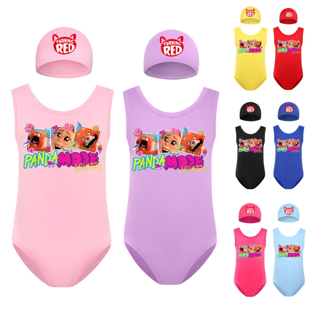 2022 New Disney Turning Red Cartoon Print Girls Children's One Piece Swimsuit + Hat Children's Cute Sports Beachwear Yukata
2022 New Disney Turning Red Cartoon Print Girls Children's One Piece Swimsuit + Hat Children's Cute Sports Beachwear Yukata