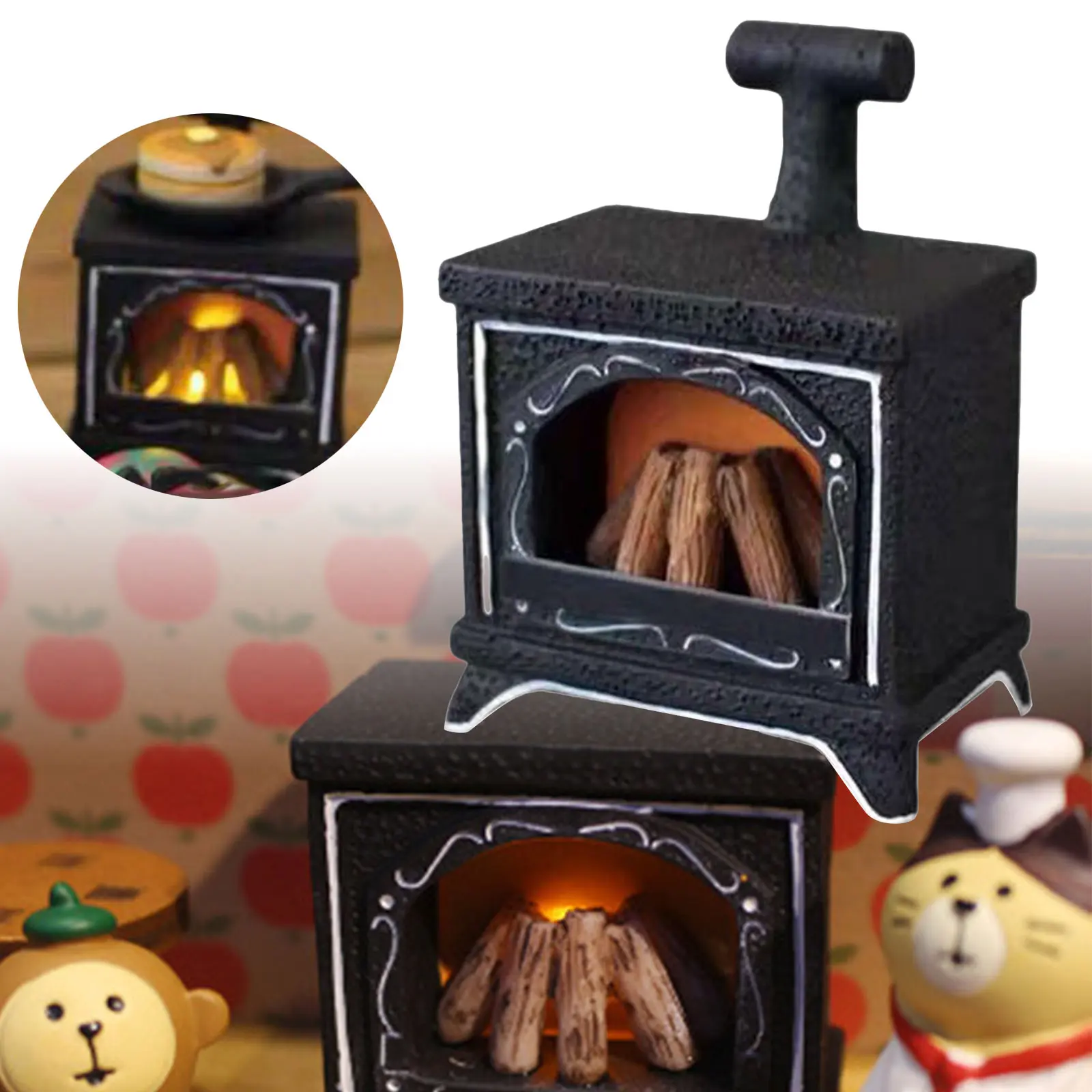 Creative cute cartoon decoration small resin fireplace decoration Mini Collectible toy house, decoration, home furnishing
Creative cute cartoon decoration small resin fireplace decoration Mini Collectible toy house, decoration, home furnishing