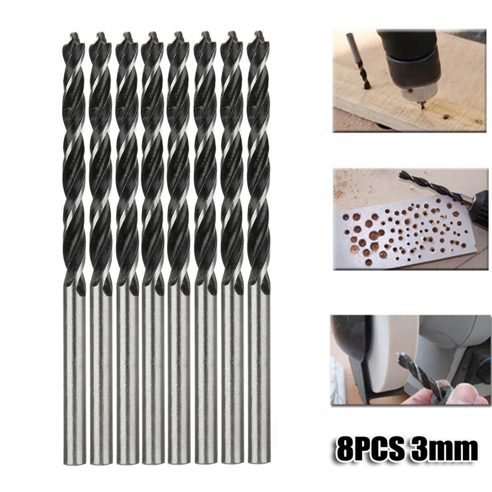 8pcs 3mm Drill Bit Set Woodworking Drill Bit High Carbon Steel Hole Opener Spiral Twist Drills With Center Point Power Tools
8pcs 3mm Drill Bit Set Woodworking Drill Bit High Carbon Steel Hole Opener Spiral Twist Drills With Center Point Power Tools