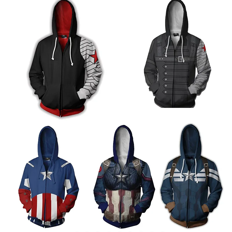 Marvel 2020 Long Sleeve 3D Printed Winter Soldier Hoodies Sweatshirts Men Hoody Hooded Jacket Clothing
Marvel 2020 Long Sleeve 3D Printed Winter Soldier Hoodies Sweatshirts Men Hoody Hooded Jacket Clothing