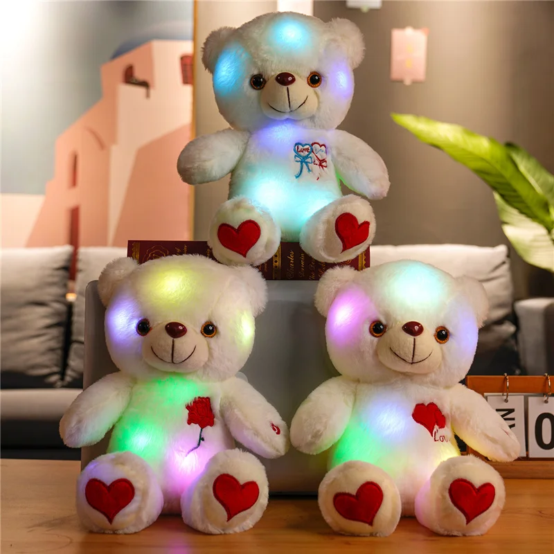 2022 Luminous Glowing Teddy Bear Plush Toys Rainbow Led Light Soft Stuffed Cute Heart Bear Animal Pillow Lover Gift For Children
2022 Luminous Glowing Teddy Bear Plush Toys Rainbow Led Light Soft Stuffed Cute Heart Bear Animal Pillow Lover Gift For Children