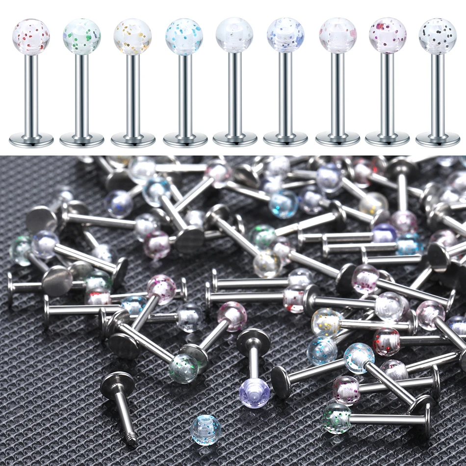 90Pcs/Set Sequin Acrylic Balls Labret Piercing Lip Earring Steel Bars Ear Cartilage Piercing Tragus Conch Rook Stud Earrings
90Pcs/Set Sequin Acrylic Balls Labret Piercing Lip Earring Steel Bars Ear Cartilage Piercing Tragus Conch Rook Stud Earrings