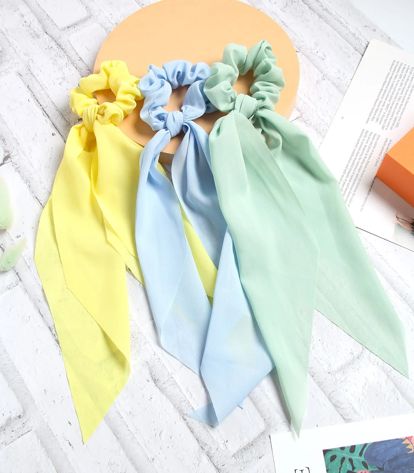 Women Hair Ties Bowknot Ribbon Scrunchies Long Tail Ponytail Scarf Scrunchies Female Girls Elastic Hair Bands Hair Accessories 
Women Hair Ties Bowknot Ribbon Scrunchies Long Tail Ponytail Scarf Scrunchies Female Girls Elastic Hair Bands Hair Accessories