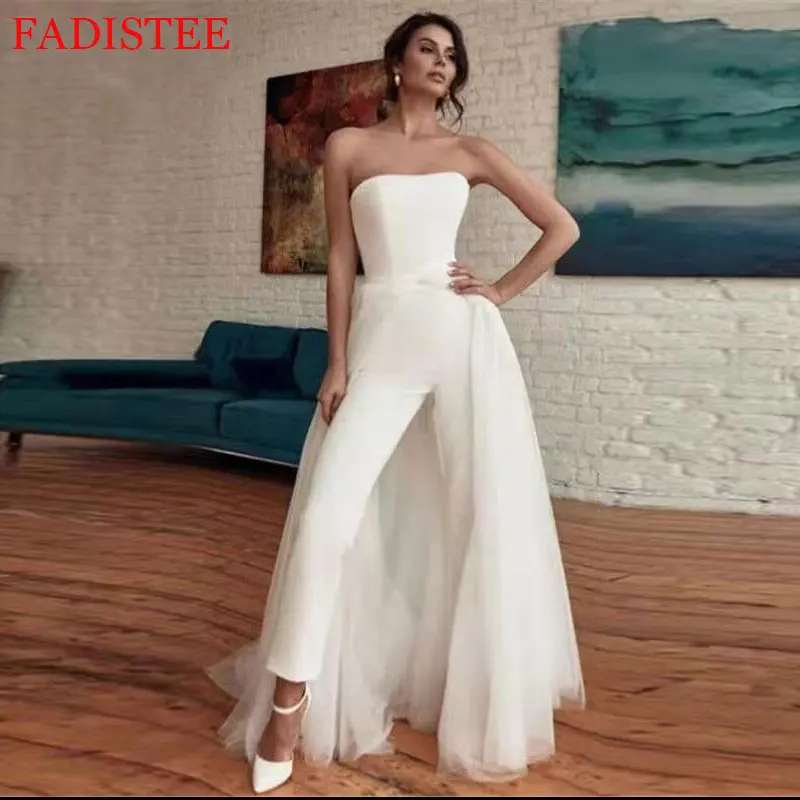 New Style Wedding Dress Vestido De Festa Light Ivory Strapless Dress With Sweep Train Bride To Be Vestido Novia
New Style Wedding Dress Vestido De Festa Light Ivory Strapless Dress With Sweep Train Bride To Be Vestido Novia