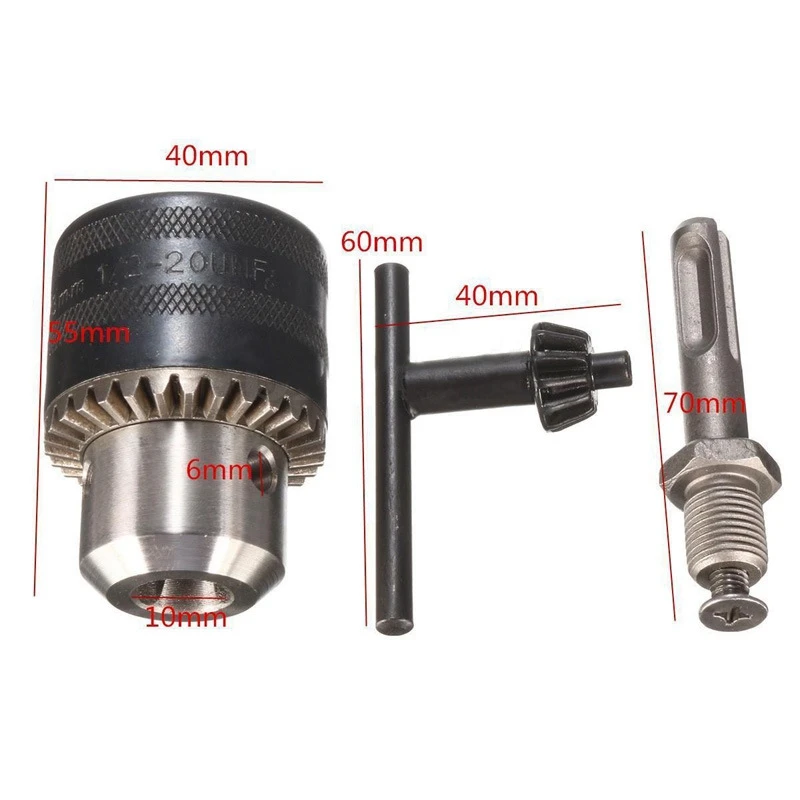 1Pc Drill Chuck 1.5-13Mm 1/2-20UNF Rotary Hammer Screwdriver Impact Wrench Driver Adapter + Key + SDS Shank Set
1Pc Drill Chuck 1.5-13Mm 1/2-20UNF Rotary Hammer Screwdriver Impact Wrench Driver Adapter + Key + SDS Shank Set