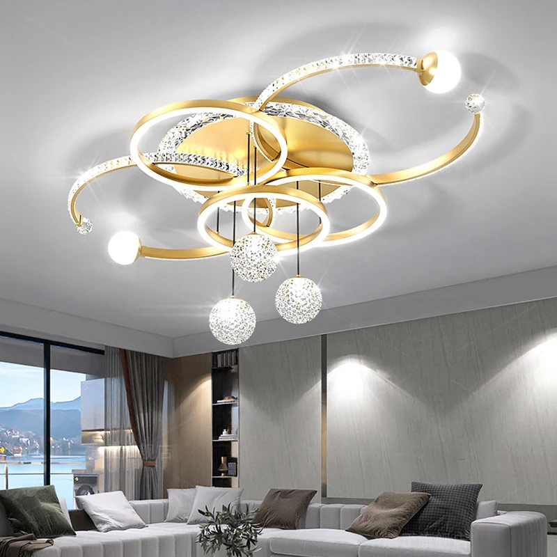 Living Room Ceiling Lamp Modern Intelligent LED Chandelier Qingshe Crystal Bedroom Free Transportation Indoor Decorative Lamps
Living Room Ceiling Lamp Modern Intelligent LED Chandelier Qingshe Crystal Bedroom Free Transportation Indoor Decorative Lamps