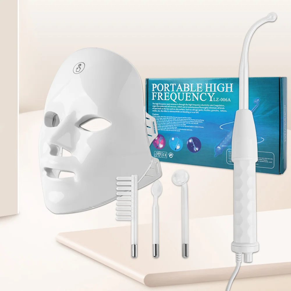 4in1 High Frequency Electrode Wand Electrotherapy Glass Tube + Wireless LED Beauty Mask 7 Colors LED Light Therapy Mask Skincare
4in1 High Frequency Electrode Wand Electrotherapy Glass Tube + Wireless LED Beauty Mask 7 Colors LED Light Therapy Mask Skincare