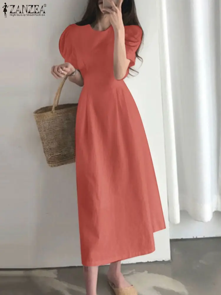 ZANZEA Summer Casual Sundress Short Sleeve O-Neck Dress Female Solid Vestidos Women A-line Holiday Elegant Beach Midi Robe 2023
ZANZEA Summer Casual Sundress Short Sleeve O-Neck Dress Female Solid Vestidos Women A-line Holiday Elegant Beach Midi Robe 2023