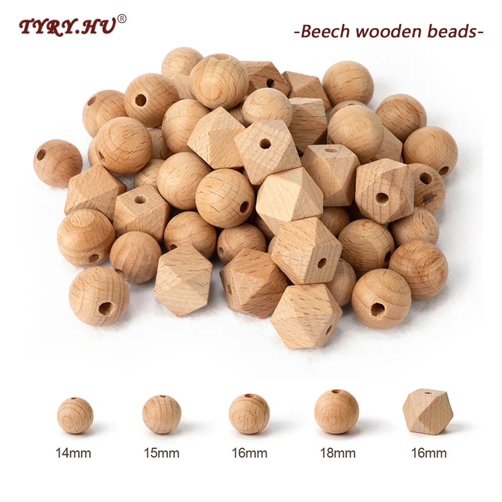 TYRY.HU Beech Wooden Beads Wood Round Beads 14-18MM Eco-friendly Wooden Beads For Jewelry Making DIYTeething Pacifier Chains
TYRY.HU Beech Wooden Beads Wood Round Beads 14-18MM Eco-friendly Wooden Beads For Jewelry Making DIYTeething Pacifier Chains