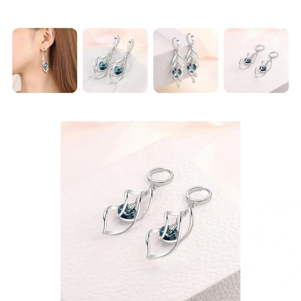 Gift 1 Pair Classic Faux Crystal Spiral Dangle Earrings Piercing Drop Earrings Sweet for Anniversary
Gift 1 Pair Classic Faux Crystal Spiral Dangle Earrings Piercing Drop Earrings Sweet for Anniversary