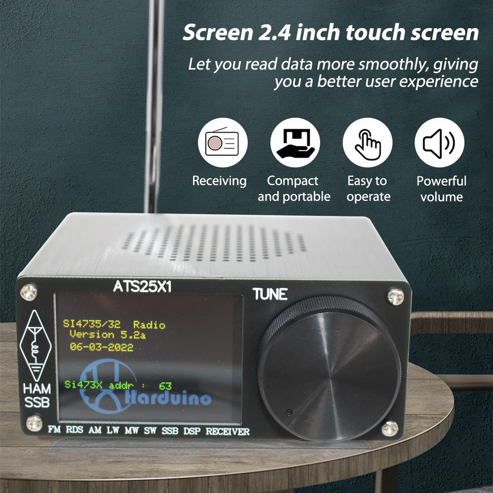 ATS-25X1 Si4732 Полнодиапазонный радиоприемник FM LW MW SW SSB, портативный Перезаряжаемый радиоприемник с сенсорным экраном 2,4 дюйма
ATS-25X1 Si4732 Полнодиапазонный радиоприемник FM LW MW SW SSB, портативный Перезаряжаемый радиоприемник с сенсорным экраном 2,4 дюйма