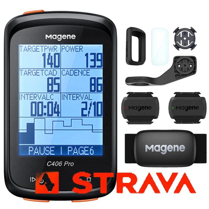 Magene GPS Cyclocomputer C406 Bicycle Computer ANT+ Road Bike Speedometer MTB Smart Wireless Bluetooth Cadence Sensor S3+ Strava
Magene GPS Cyclocomputer C406 Bicycle Computer ANT+ Road Bike Speedometer MTB Smart Wireless Bluetooth Cadence Sensor S3+ Strava