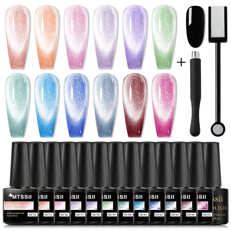 MTSSII Cat Magnetic Nail Gel Polish Set With Magnetic Stick Reflective Glitter Magnetic Gel Kit Soak Off Nail Art Varnishes
MTSSII Cat Magnetic Nail Gel Polish Set With Magnetic Stick Reflective Glitter Magnetic Gel Kit Soak Off Nail Art Varnishes