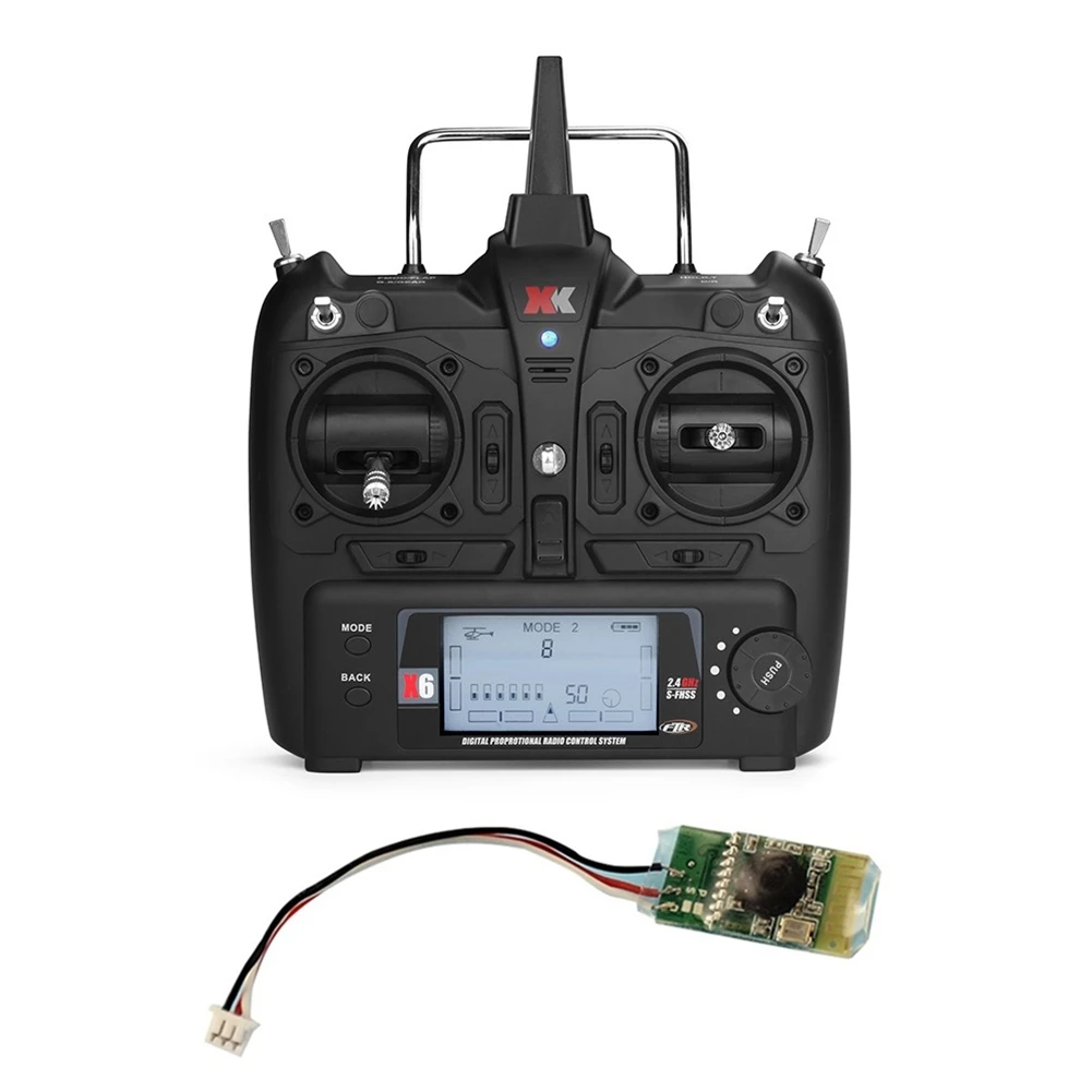 X6 Transmitter Remote Controller and S-FHSS Receiver for Wltoys XK A500 A220 A250 A210 A160 RC Airplane Upgrades Parts
X6 Transmitter Remote Controller and S-FHSS Receiver for Wltoys XK A500 A220 A250 A210 A160 RC Airplane Upgrades Parts