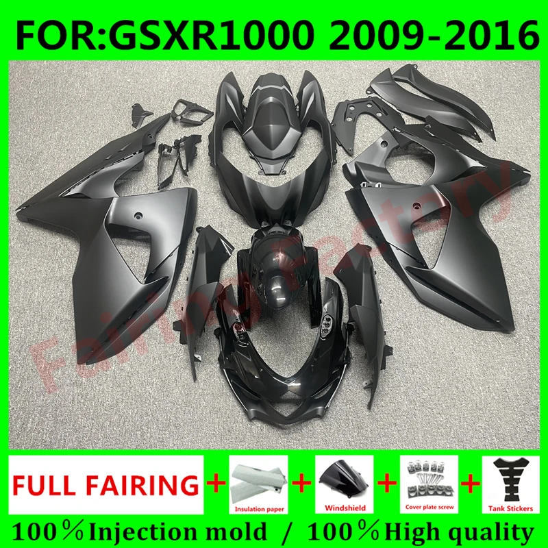 Комплект обтекателей для мотоцикла, подходит для GSXR1000 GSXR 1000 GSX-R1000 2009 2010 2011 2012 2013 2014 2015 2016 K9, комплект обтекателей, матовый черный 
Комплект обтекателей для мотоцикла, подходит для GSXR1000 GSXR 1000 GSX-R1000 2009 2010 2011 2012 2013 2014 2015 2016 K9, комплект обтекателей, матовый черный