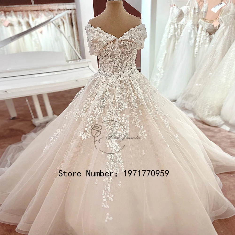 Off The Shoulder Princess Wedding Dresses For Women Glitter Backless Applique Elegant Sweep Train Bridal Gowns Robe De Mariée
Off The Shoulder Princess Wedding Dresses For Women Glitter Backless Applique Elegant Sweep Train Bridal Gowns Robe De Mariée