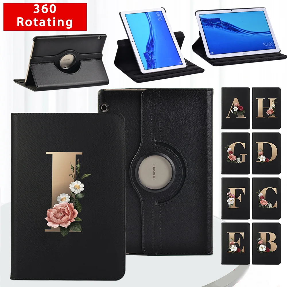 360 Degrees Rotating Smart Tablet Case for Huawei MediaPad T3 10 9.6"/T5 10 10.1" Gold Letter Print Foldable Leather Stand Cover
360 Degrees Rotating Smart Tablet Case for Huawei MediaPad T3 10 9.6"/T5 10 10.1" Gold Letter Print Foldable Leather Stand Cover