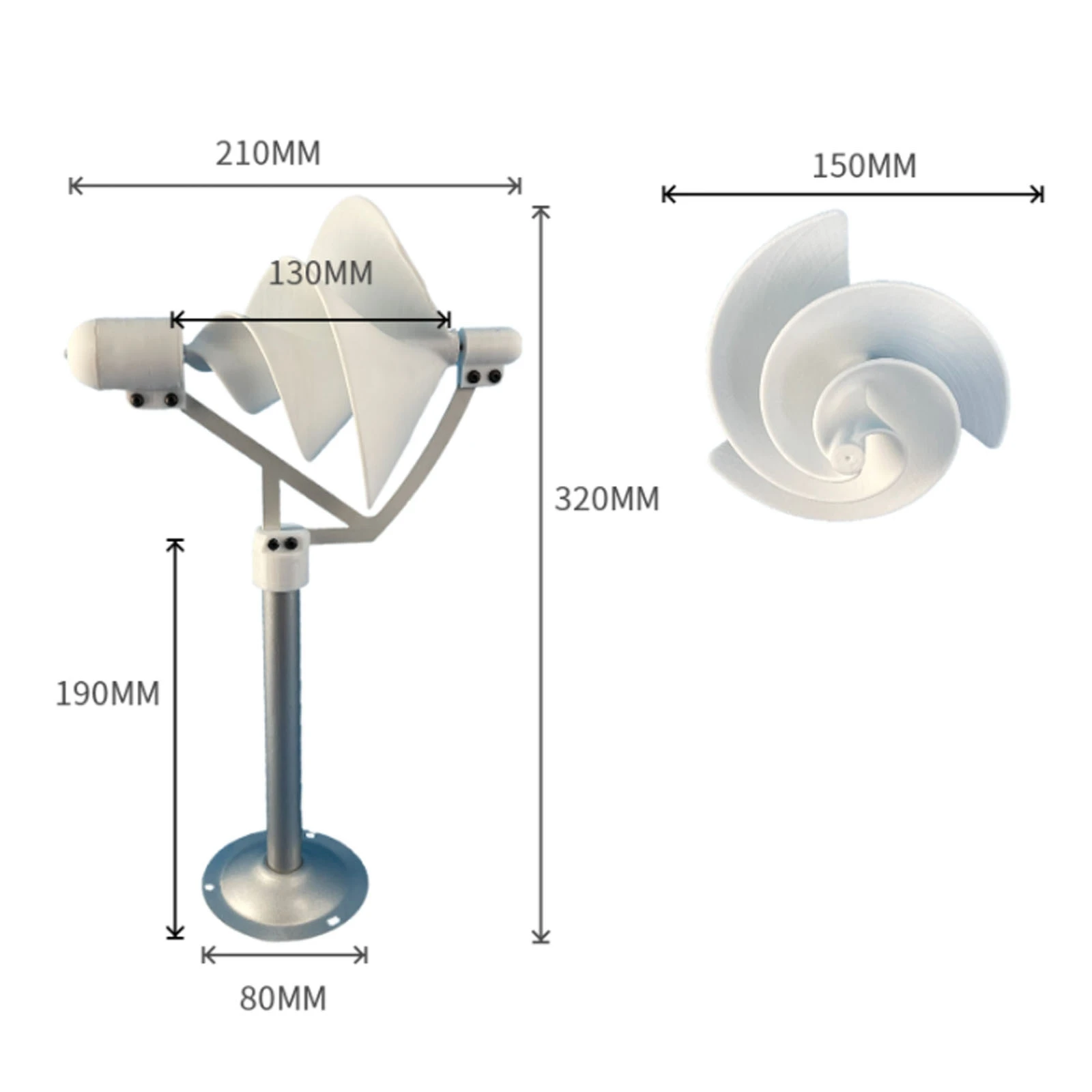 10W Miniature Spiral Wind Turbine Scientific Experiment Power Lamp White Solar Wind Generator Model with LED Light 320mm
10W Miniature Spiral Wind Turbine Scientific Experiment Power Lamp White Solar Wind Generator Model with LED Light 320mm